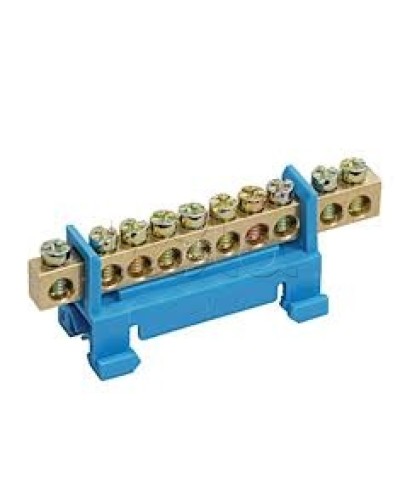 Шина PE земля с DIN-изолятором типа «Стойка» ШНИ-6х9-12-С-Ж IEK YNN10-69-12P-K05 в Балашихе Клеммные колодки Pintop.ru