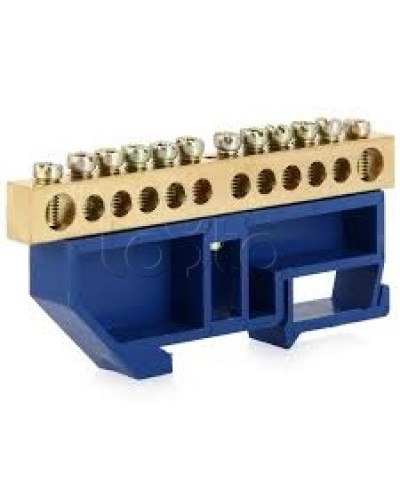 Шина нулевая с DIN-изолятором ШНИ-8x12-10-Д-С IEK YNN10-812-10D-K07 в Балашихе Клеммные колодки Pintop.ru