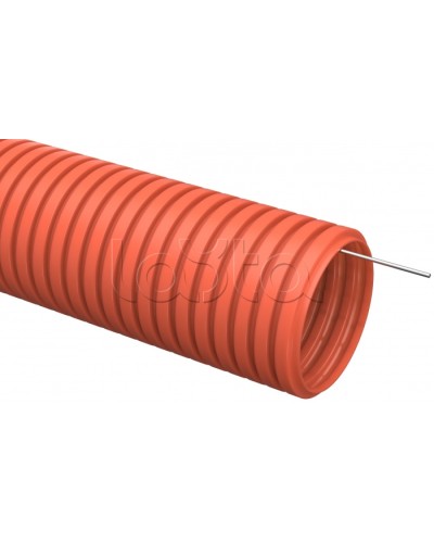 Труба гофрированная ПНД d=16мм с зондом оранжевая тяжелая (100м) IEK (CTG21-16-K09-100) в Балашихе Труба гофрированная Pintop.ru