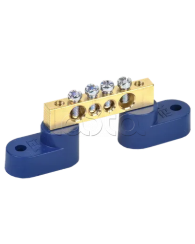 Шина N ноль на двух угловых изоляторах ШНИ-6х9-4-У2-С IEK (YNN10-69-4C2-K07) в Балашихе Клеммные колодки Pintop.ru