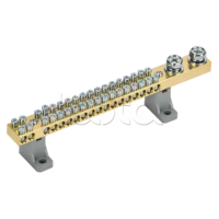 Шина N "ноль" на двух угл. изол. 200А ШНИ-10х18-36-L2-С IEK (YNN30-36-C2-K03)