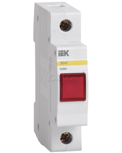 Лампа сигнальная красная DIN 1P неон ЛС-47 IEK MLS10-230-K04 в Балашихе Оповещатели Pintop.ru