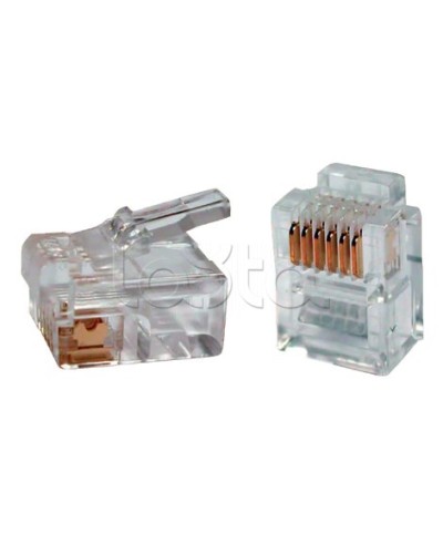 Разъём RJ12 UTP для кабеля кат.3 6P4C ITK CS3-2C3U в Балашихе Коннекторы Pintop.ru