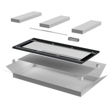 ITK LINEA N Дверь стеклянная 800мм шкафа 42U чер. (LN05-42U8X-DR)