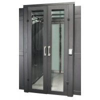 Дверь коридора распашная 1200 мм для шкафов LANMASTER DCS 48U, стекло,key-card замок LANMASTER LAN-DC-HDRML-48Ux12