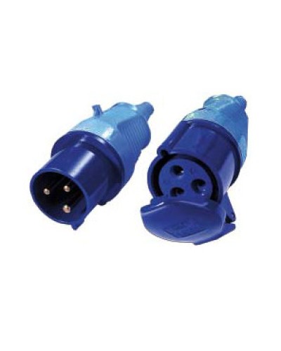 Вилка IEC 309 однофазная 32A, 250V, разборная, синяя LANMASTER (LAN-IEC-309-32A1P/M) в Балашихе Проходные адаптеры и розетки оптические Pintop.ru