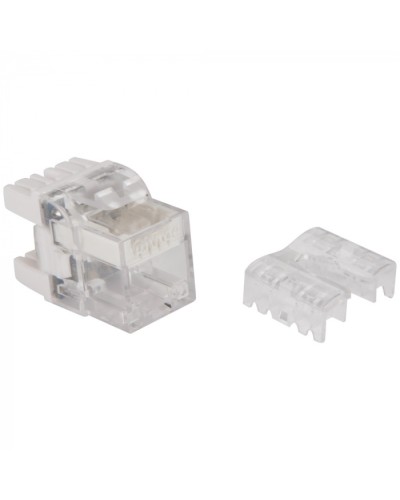 Модуль Keystone, RJ45, кат.5E, UTP, 180 градусов, с индикатором, белый LANMASTER LAN-OKi45U5E/180 в Балашихе Коннекторы Pintop.ru
