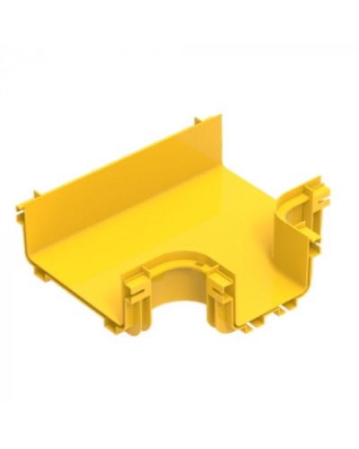 Горизонтальный отвод с лотка 240 мм на лоток 120 мм, желтый LANMASTER (LAN-OT240-HT120/NC) в Балашихе Аксессуары для лотков Pintop.ru