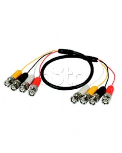 Кабель соединительный 4BNCx4BNC (штекер), 100см Lazso WC414 в Балашихе Видеоусилители, Модуляторы, Делители Pintop.ru