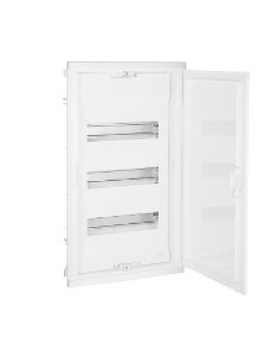 Щит встраиваемый Nedbox с округленной дверью белой RAL 9010 1 рейка 36+2 модуля Legrand 001413 в Балашихе Щиты электрические Pintop.ru