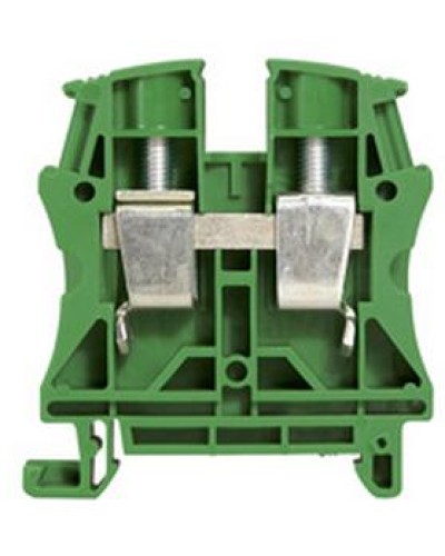 Клемма 16 мм2 однополюсная 1 вход/1 выход, шаг 12 мм, зеленая Viking Legrand 037198 в Балашихе Клеммные колодки Pintop.ru