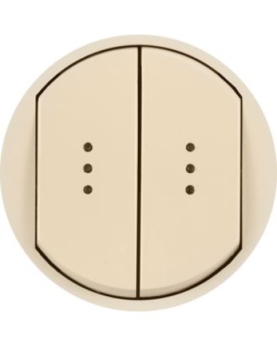 Лицевая панель для выключателя двойного с индикацией слоновая кость Celiane Legrand 066211 в Балашихе Аксессуары для кабель-канала Pintop.ru