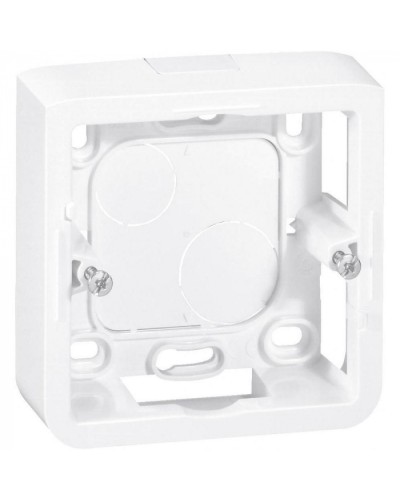 Коробка накладная, глубина 30 мм, белая Mosaic Legrand 080280 в Балашихе Аксессуары для кабель-канала Pintop.ru