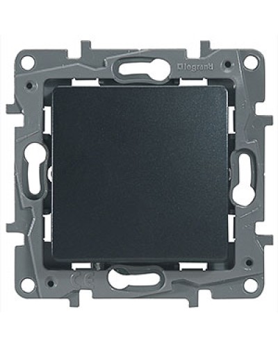 Выключатель без фиксации с Н.О./Н.З. контактом 6 A 250 В антрацит Etika Plus Legrand 672614 в Балашихе Аксессуары для кабель-канала Pintop.ru