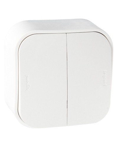 Выключатель двухклавишный Quteo Legrand (782202) в Балашихе Аксессуары для кабель-канала Pintop.ru