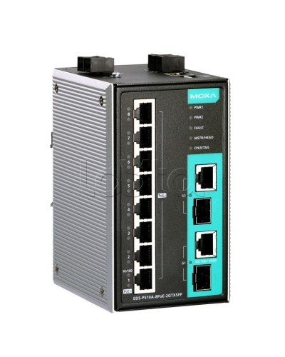 Коммутатор PoE 10-портовый Moxa EDS-P510A-8PoE-2GTXSFP-T в Балашихе Коммутаторы Pintop.ru