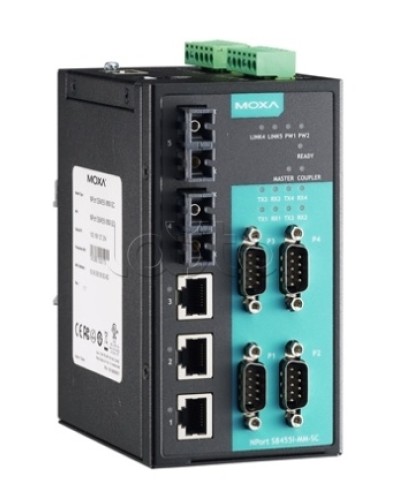 Сервер 4-портовый RS-232/422/485 в Ethernet Moxa NPort S8455I-SS-SC в Балашихе Дополнительное оборудование для ОПС Pintop.ru