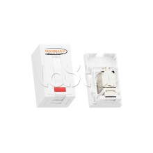 Розетка RJ45 1 порт кат.6 белая NIKOMAX (NMC-WO1UE2-FT-ST-WT)