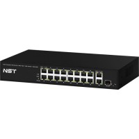 PoE коммутатор Fast Ethernet на 16 x RJ45 PoE + 2 x RJ45 GE + 1 SFP GE порта NST NS-SW-16F3G-P