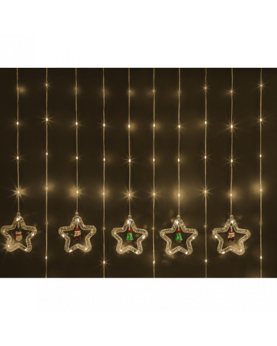 Гирлянда Navigator 95 013 NGF-D035-02 (бахрома звезды и фигурки CW 3*0.6м IP20) в Балашихе Источники света(Лампы) Pintop.ru
