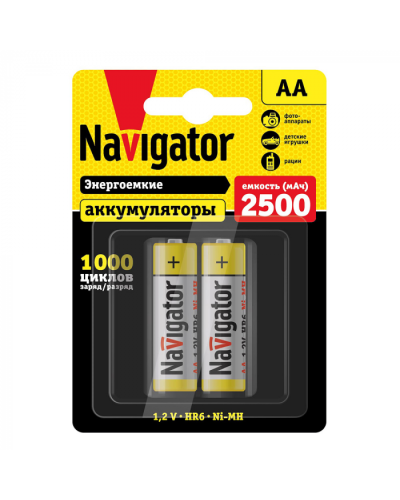 Аккумулятор Navigator 94 464 NHR-2500-HR6-BP2 в Балашихе Электротехническое оборудование Pintop.ru