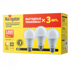 Лампа Navigator 95 318 NLL-A60-13-230-2.7K-E27-PACK3