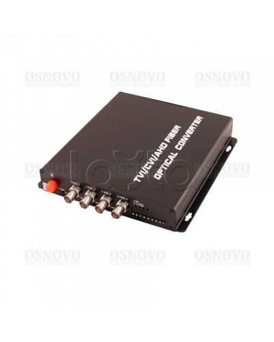 Приёмник 4 каналов видео оптический OSNOVO RA-H4/1F в Балашихе Видеоусилители, Модуляторы, Делители Pintop.ru