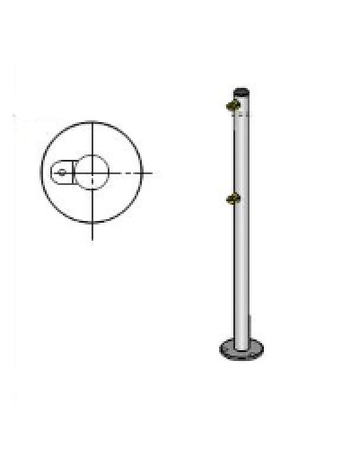 Стойка ограждения с 2-мя полупетлями под поворотную створку или секцию одностороняя Oxgard Стойка ограждения с 2-мя полупетлями односторонняя (ВЗР 1996.09.10) в Балашихе Ограждения Pintop.ru