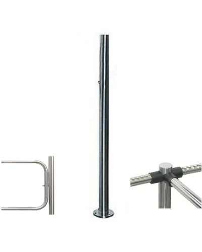 Стойка с отверстием под стопорный механизм промежуточная Т-образная BH02 2-16 PERCo в Балашихе Ограждения Pintop.ru