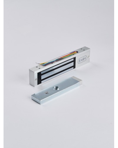 R-Lock RL-EM180-LSS - Электромагнитный замкок, 180кг, DC12/24B, цвет серебристый сатинированный алюминий RAL 7047, два датчика втроены в корпус замка: датчик Холла и магнито-контактный датчик в Балашихе Электромагнитные замки Pintop.ru