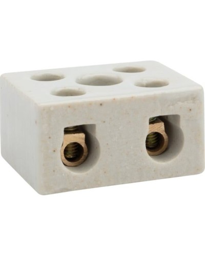 Клемма керамическая винтовая КВ 12 мм² 2 пары контактов с крепежным отверстием (50 шт./уп.) REXANT (07-6223) в Балашихе Монтажные материалы Pintop.ru