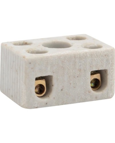 Клемма керамическая винтовая КВ 4 мм² 2 пары контактов с крепежным отверстием (100 шт./уп.) REXANT (07-6221) в Балашихе Монтажные материалы Pintop.ru