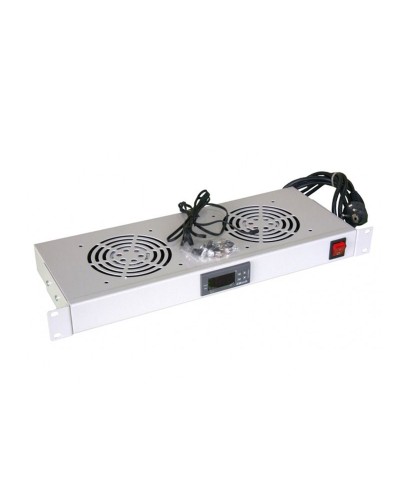 Модуль вентиляторный с термостатом 19 1U с 2-мя вентиляторами REXANT 04-2604 в Балашихе Вентиляторные модули Pintop.ru