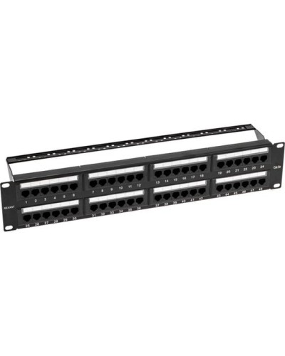 Панель коммутационная с кабельными органайзерами 19, 2U, 48 портов, UTP, RJ-45, CAT 5e REXANT PRO (02-0032) в Балашихе Аксессуары для стоек и шкафов Pintop.ru