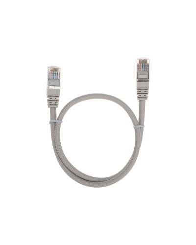 Патч-корд F/UTP, CAT 5e, RJ45-RJ45, 26AWG, LSZH, серый, 0,5м REXANT 02-0110-05 в Балашихе Патчкорды (медные) Pintop.ru