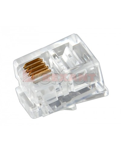 Джек телефонный 6P4C (100шт/уп) REXANT 05-1012 в Балашихе Коннекторы Pintop.ru