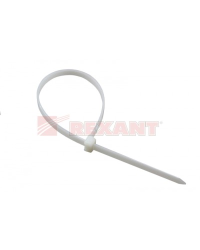 Хомут-стяжка нейлоновый 3х150 мм белый (100шт/уп) REXANT 07-0150 в Балашихе Стяжки-хомуты Pintop.ru