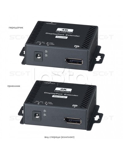 Комплект (передатчик + приёмник) для передачи DisplayPort + USB + RS232 SC&T DP02U в Балашихе Видеоусилители, Модуляторы, Делители Pintop.ru