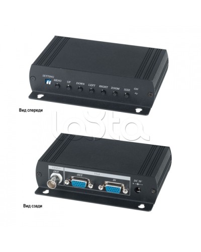 Преобразователь VGA- видеосигнала в аналоговый видеосигнал SC&T VC01 в Балашихе Видеоусилители, Модуляторы, Делители Pintop.ru