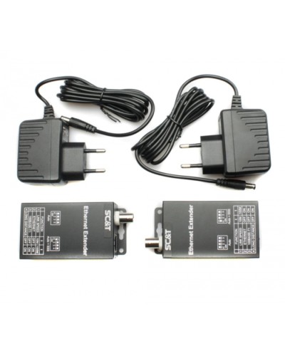 Комплект удлинителей Ethernet по коаксиальному кабелю до 1000м SC&T IP09CK в Балашихе Видеоусилители, Модуляторы, Делители Pintop.ru