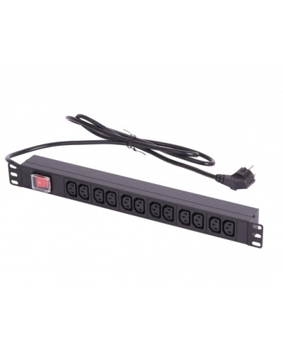 Блок электрических розеток 19 TLK TLK-RSA12-MTF-01-BK в Балашихе Блоки розеток Pintop.ru