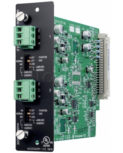 Модуль микрофонных / линейных входов (моно, 20 бит) TOA D-922E в Балашихе Системы оповещения и трансляции TOA Pintop.ru