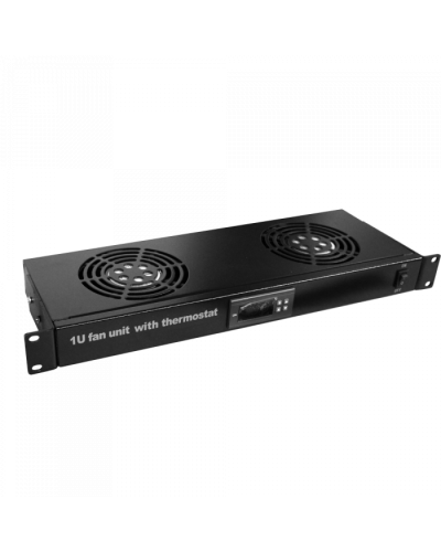 Блок 2-х вентиляторов 19, с подшипниками, с термостатом, 1U TWT (TWT-CBB-FANB2-RACK-T) в Балашихе Вентиляторные модули Pintop.ru