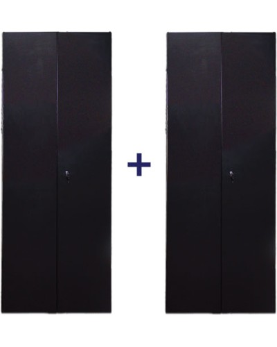 Комплект дверей 42U, 600 мм, черный, передняя - распашная металл, задняя - распашная металл TWT TWT-CBB-DR42-6x-S-M1 в Балашихе Аксессуары для стоек и шкафов Pintop.ru