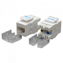Модуль Keystone RJ45, Cat.6, UTP, 180 градусов, белый TWT (TWT-OK45UTP180/6-WH)