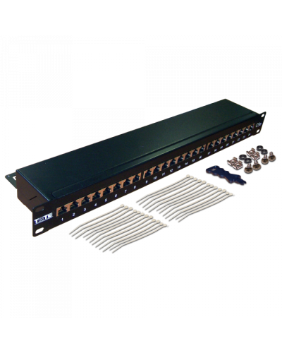 Патч-панель 24 порта, STP, кат.6, 1U TWT (TWT-PP24STP/6) в Балашихе Патч панель Pintop.ru