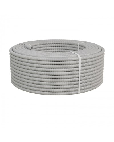 Труба ПНД-FRUF гофрир. легкая, с зондом, без галогена, трудногорючая, атмосферостойкая,цвет серый, диам. 20мм(100м) Экопласт (20120HFR-UF) в Балашихе Труба гофрированная Pintop.ru