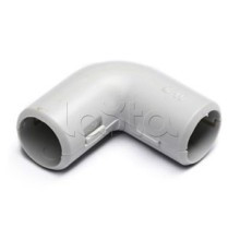 Угол 90° (из двух частей) для труб D25 мм (цвет чёрный) Экопласт 41225-BL