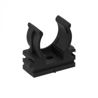 CFQ20 Держатель (клипса) для труб, для монтажного пистолета D20мм, цвет чёрный (50шт) Экопласт (41520BL)