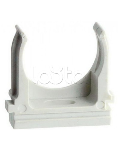 Держатель (клипса) для гофрированной или жесткой гладкой трубы D16 мм, без галогена Экопласт 41716HF в Балашихе Держатели, клипсы, скобы Pintop.ru